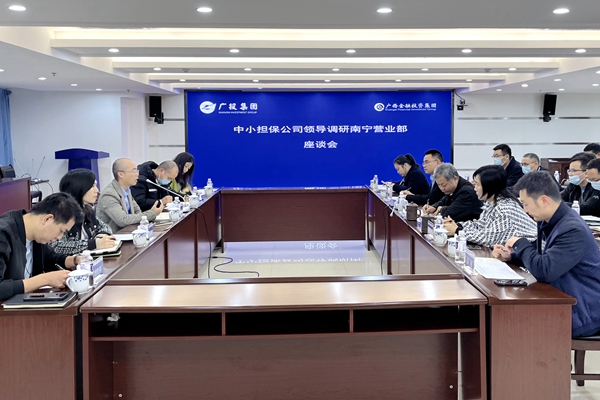 中小擔保領(lǐng)導到南寧營業(yè)部調(diào)研